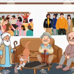 بلی اور موٹی بھینس