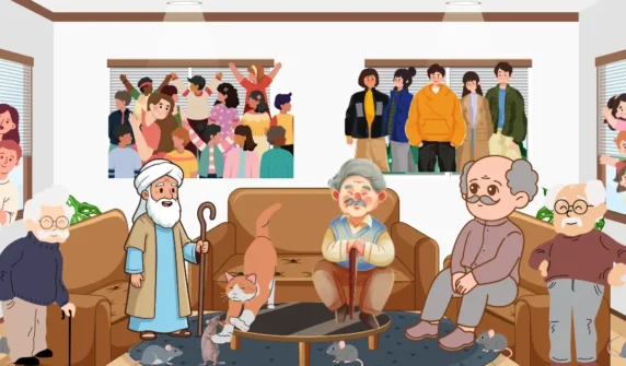 بلی اور موٹی بھینس